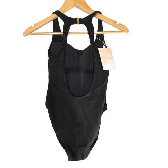 Andie The Catalina One Piece Swimsuit Sleeveless Open Back Black NWT XS - Picture 3 of 6